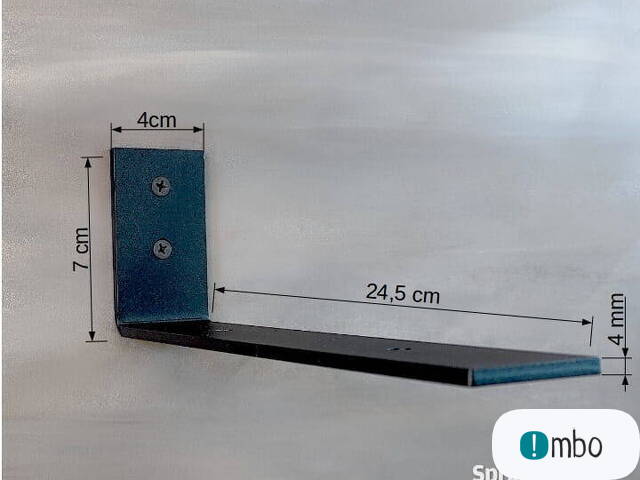 metalowy wspornik czarny pod półki - 1